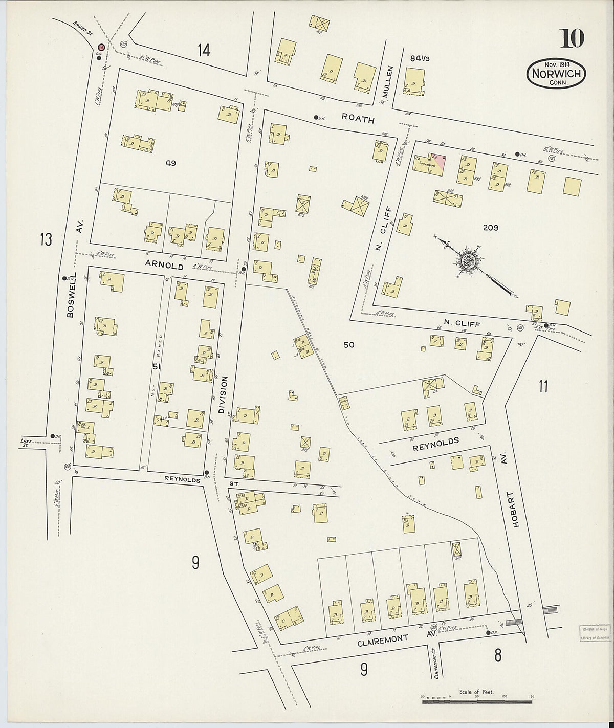 Norwich, New London County, Connecticut 1914 (Sheet 10 of 33) by Relic Map Company