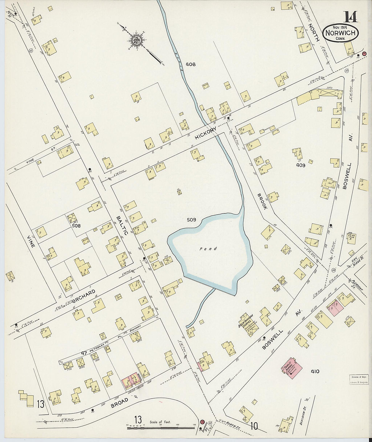 Norwich, New London County, Connecticut 1914 (Sheet 14 of 33) by Relic Map Company