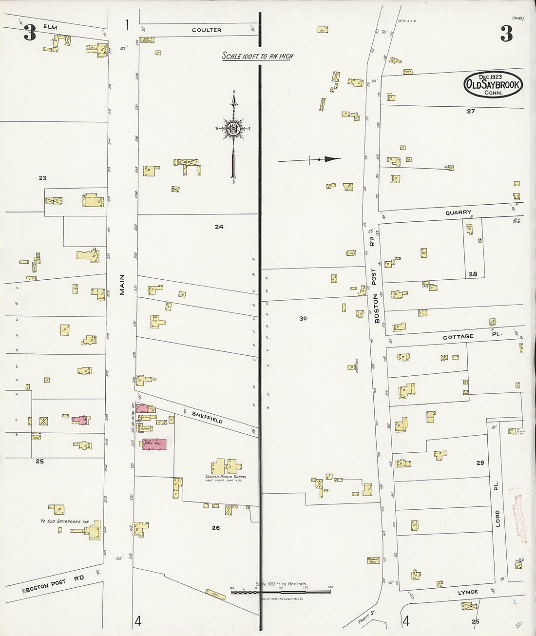 This old map of Saybrook Point, Middlesex County, Connecticut was created by Sanborn Map Company in 1923