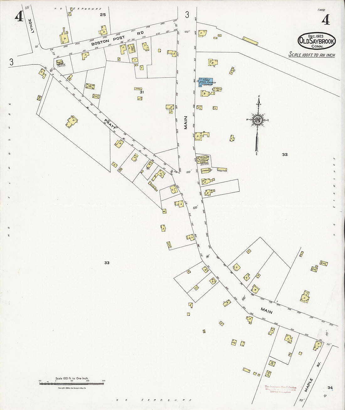 This old map of Saybrook Point, Middlesex County, Connecticut was created by Sanborn Map Company in 1923