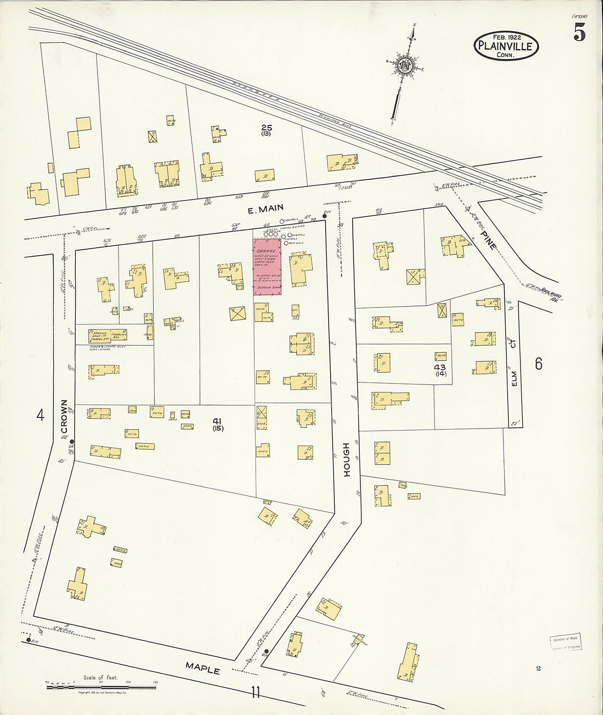 Plainville, Hartford County, Connecticut 1922 (Sheet 5 of 12) by Relic Map Company