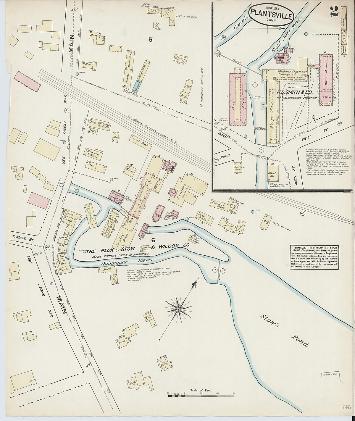 Plantsville, Hartford County, Connecticut 1884 (Sheet 2 of 2) by Relic Map Company