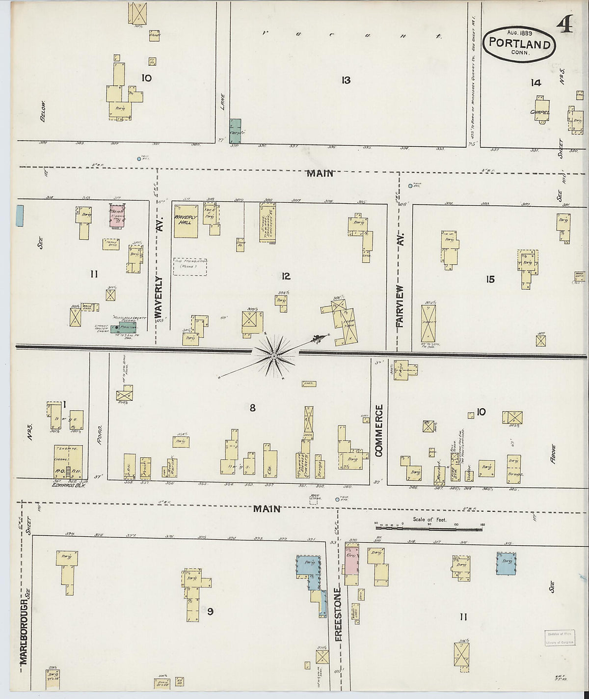Portland, Middlesex County, Connecticut 1889 (Sheet 4 of 5) by Relic Map Company