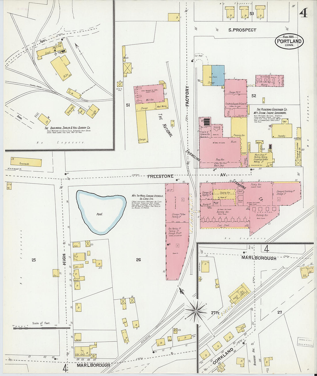 This old map of Portland, Middlesex County, Connecticut was created by Sanborn Map Company in 1901