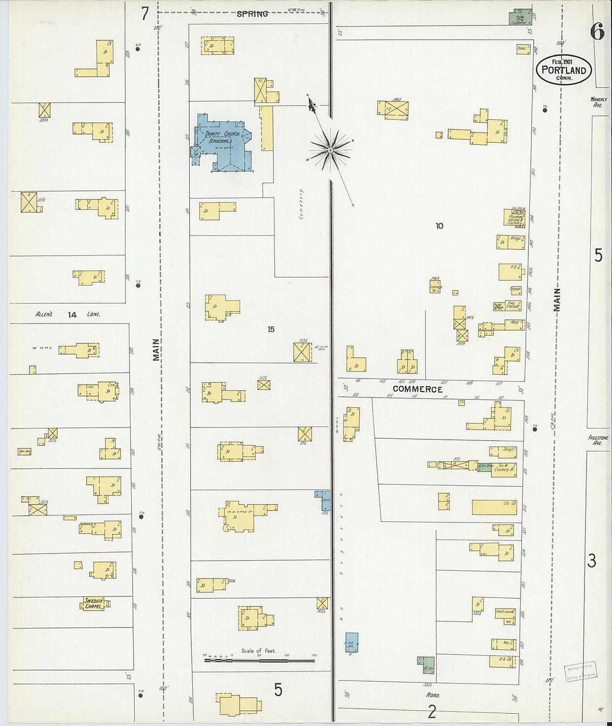 Portland, Middlesex County, Connecticut 1901 (Sheet 6 of 8) by Relic Map Company