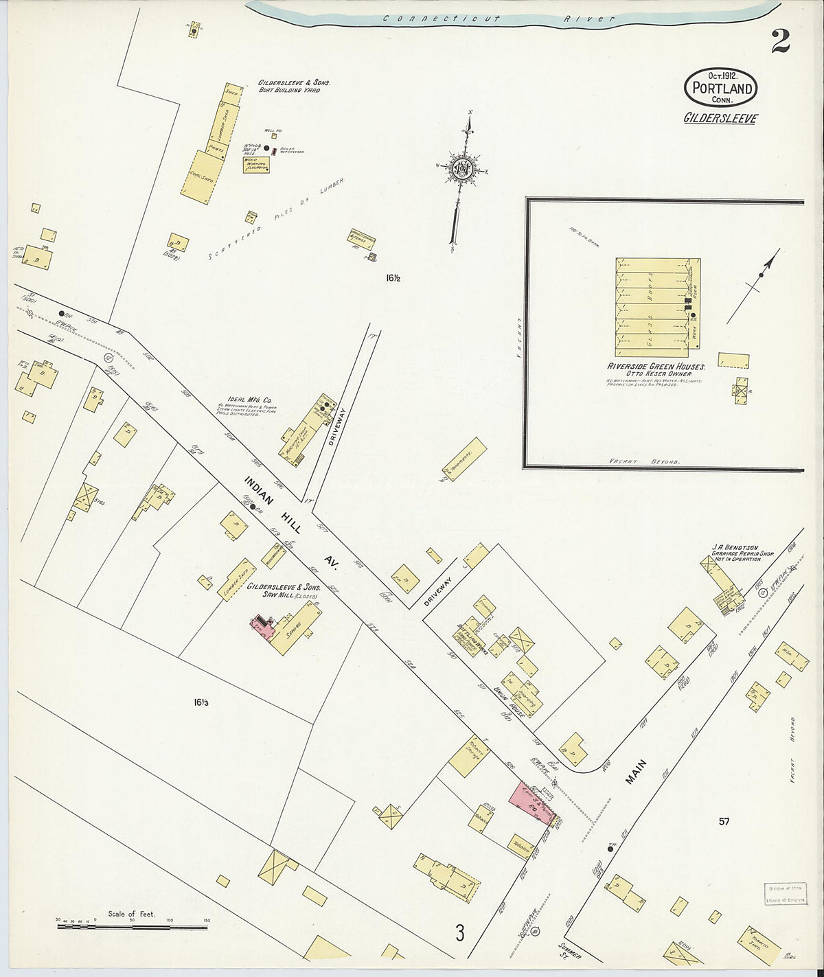 Portland, Middlesex County, Connecticut 1912 (Sheet 2 of 13) by Relic Map Company