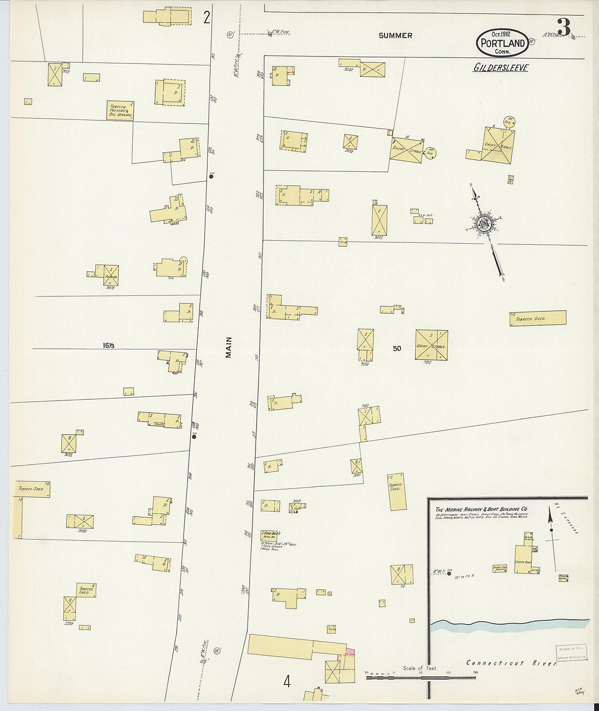 Portland, Middlesex County, Connecticut 1912 (Sheet 3 of 13) by Relic Map Company