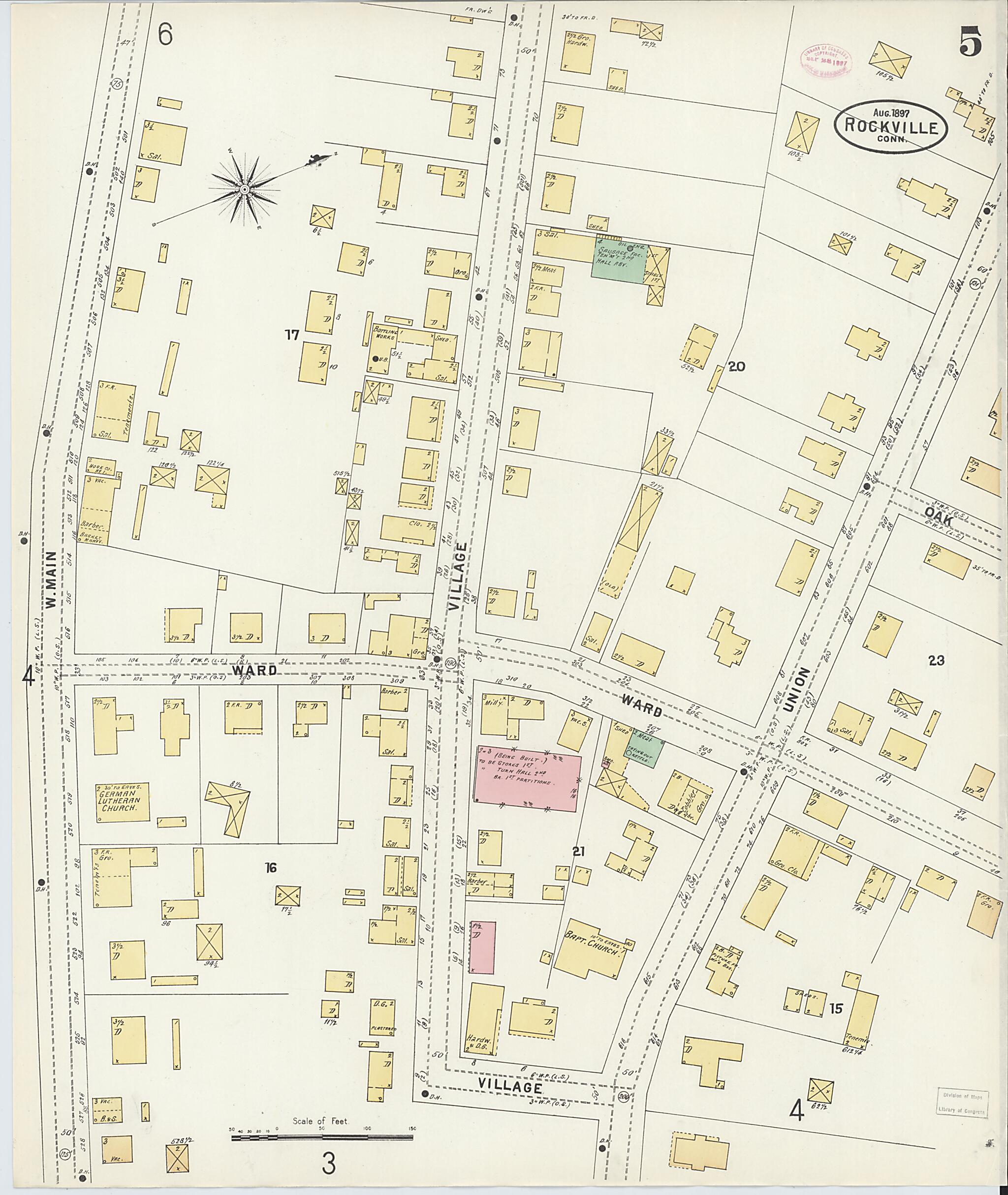 This old map of Rockville, Tolland County, Connecticut was created by Sanborn Map Company in 1897