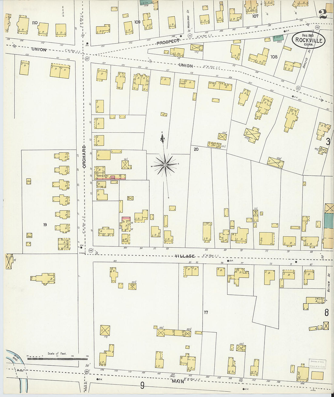 This old map of Rockville, Tolland County, Connecticut was created by Sanborn Map Company in 1903