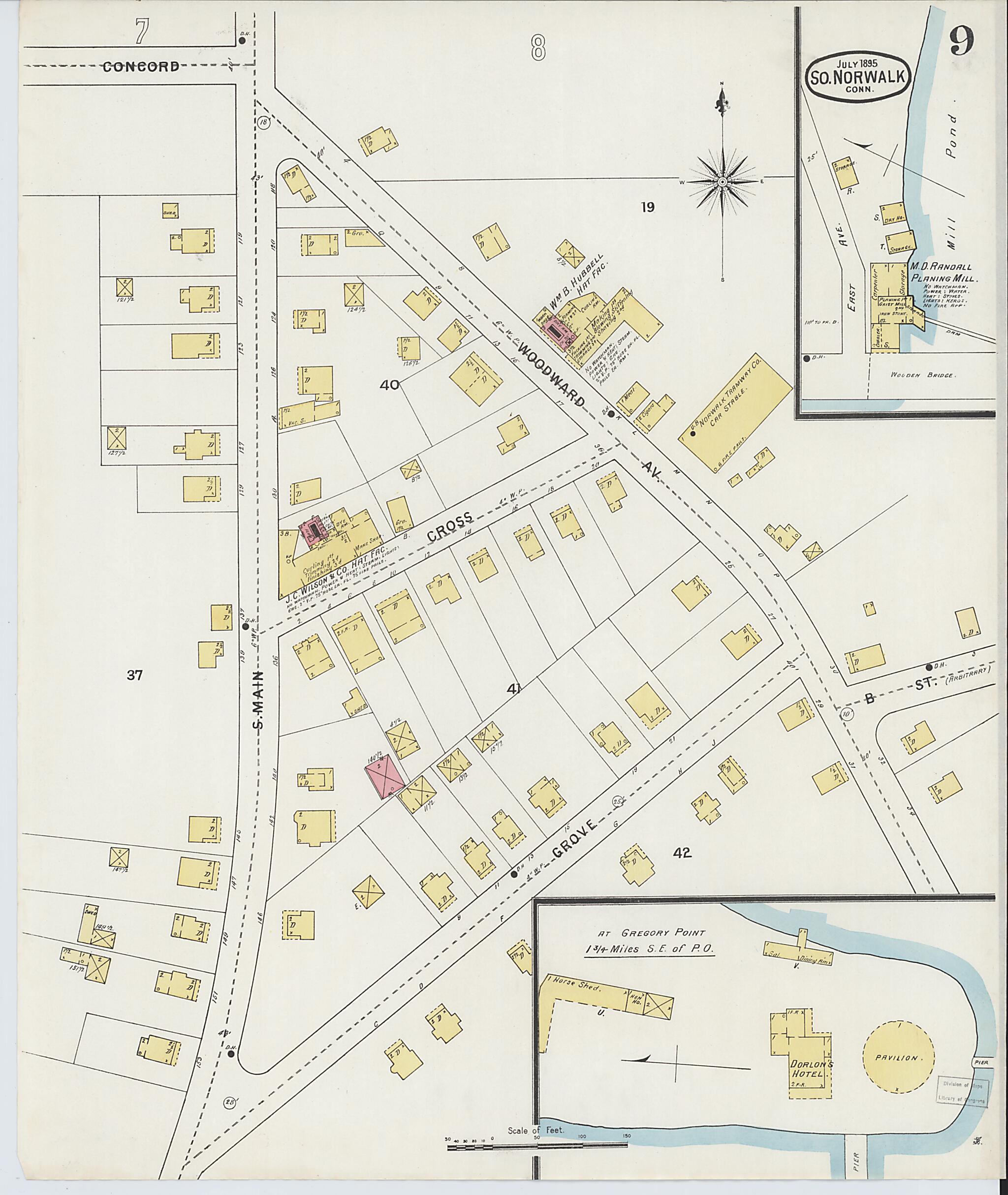 This old map of South Norwalk, Fairfield County, Connecticut was created by Sanborn Map Company in 1895