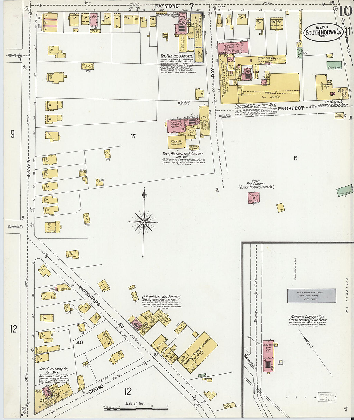 South Norwalk, Fairfield County, Connecticut 1900 (Sheet 10 of 14) by Relic Map Company