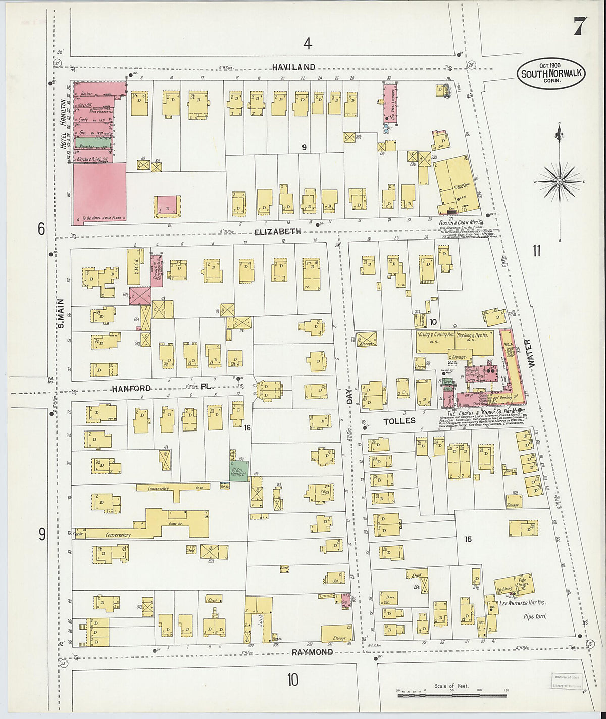 South Norwalk, Fairfield County, Connecticut 1900 (Sheet 7 of 14) by Relic Map Company