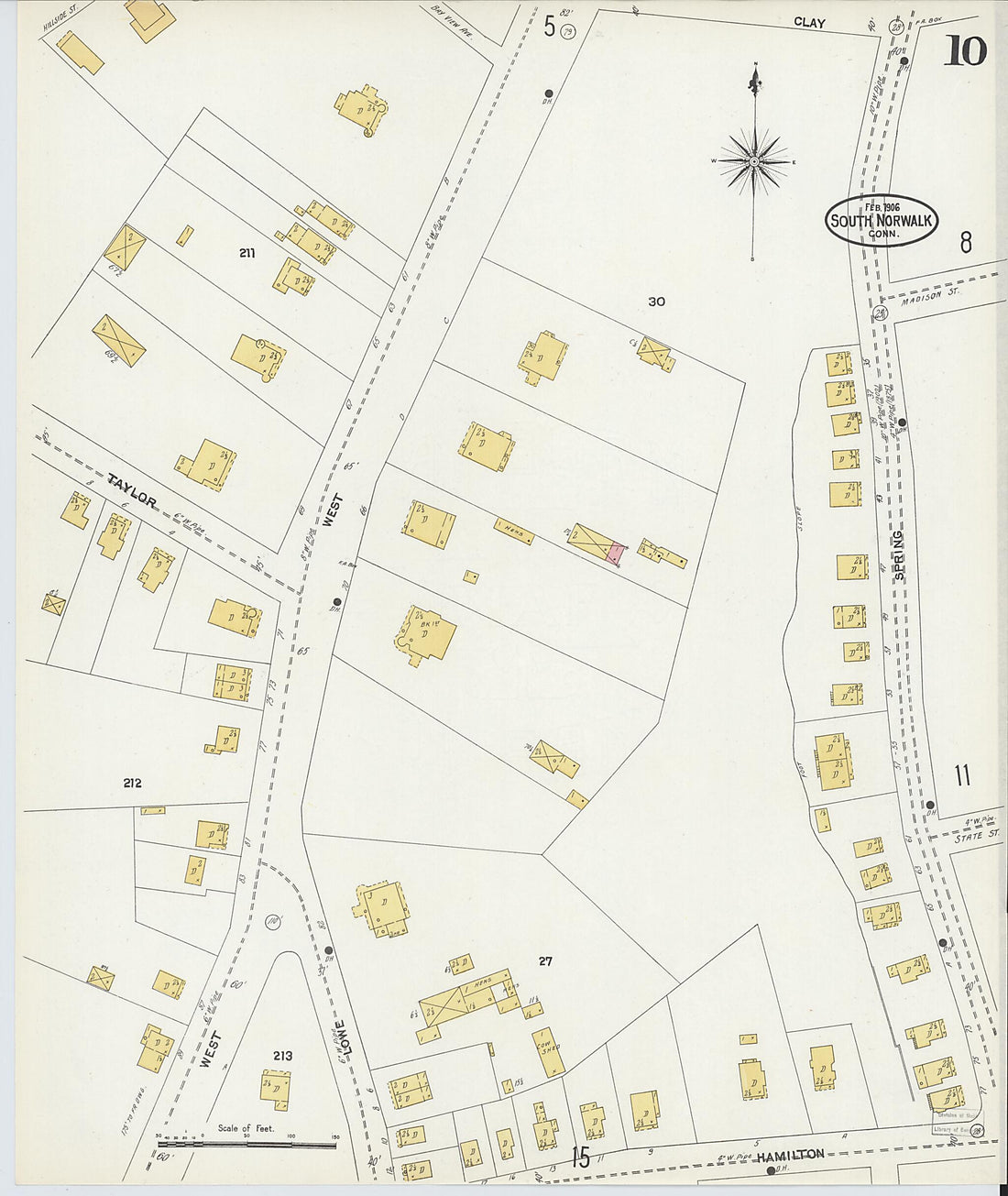 This old map of South Norwalk, Fairfield County, Connecticut was created by Sanborn Map Company in 1906