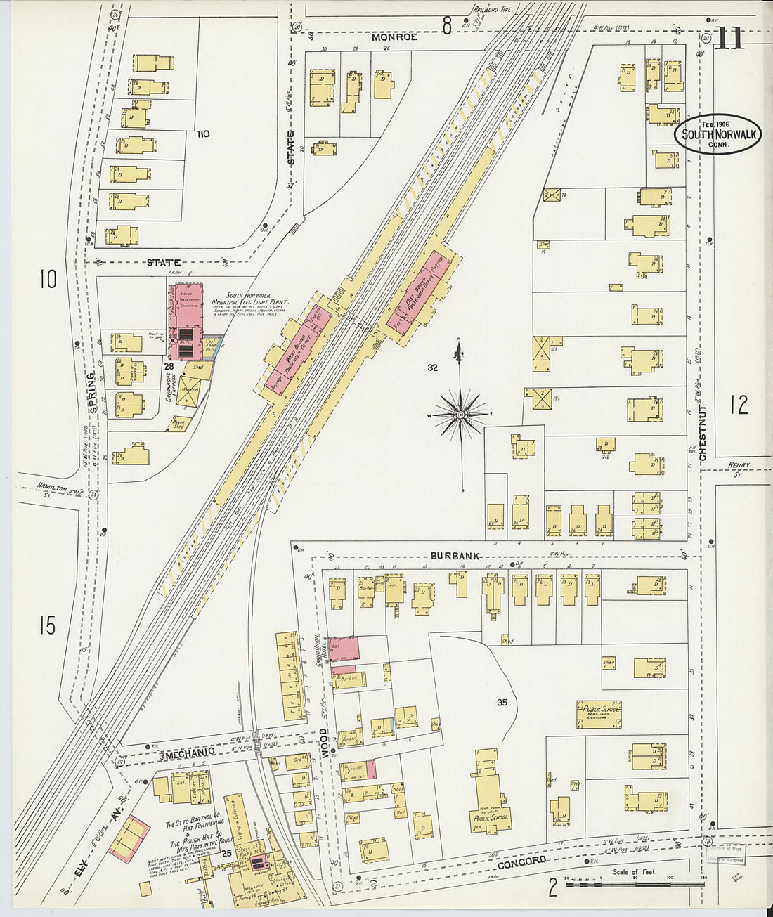 This old map of South Norwalk, Fairfield County, Connecticut was created by Sanborn Map Company in 1906