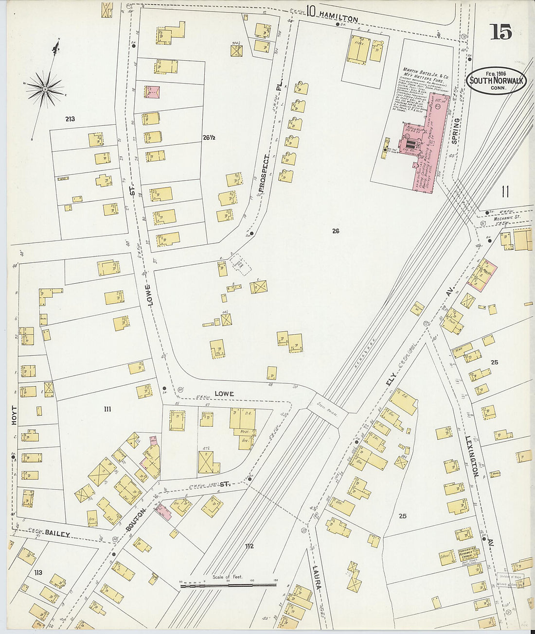 This old map of South Norwalk, Fairfield County, Connecticut was created by Sanborn Map Company in 1906