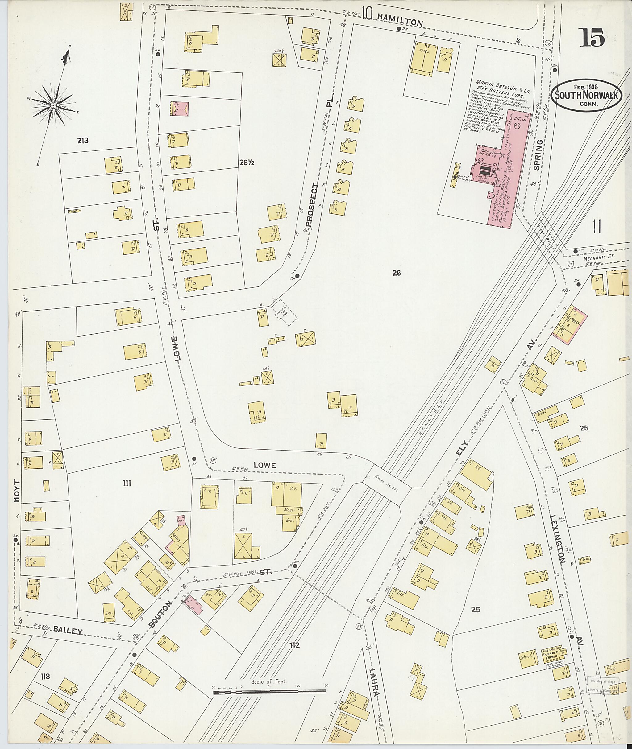 This old map of South Norwalk, Fairfield County, Connecticut was created by Sanborn Map Company in 1906