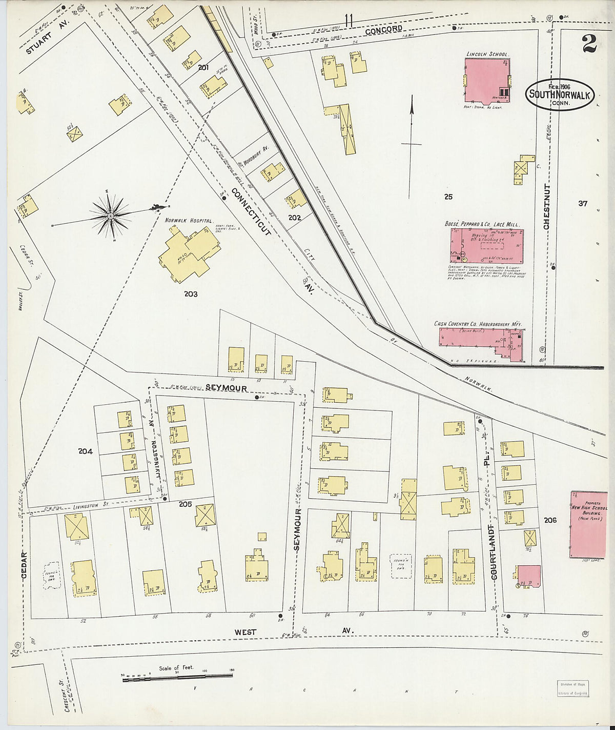South Norwalk, Fairfield County, Connecticut 1906 (Sheet 2) by Relic Map Company
