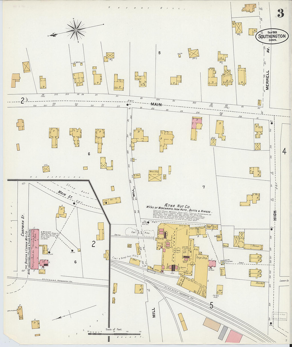 Southington, Hartford County, Connecticut 1901 (Sheet 3) by Relic Map Company