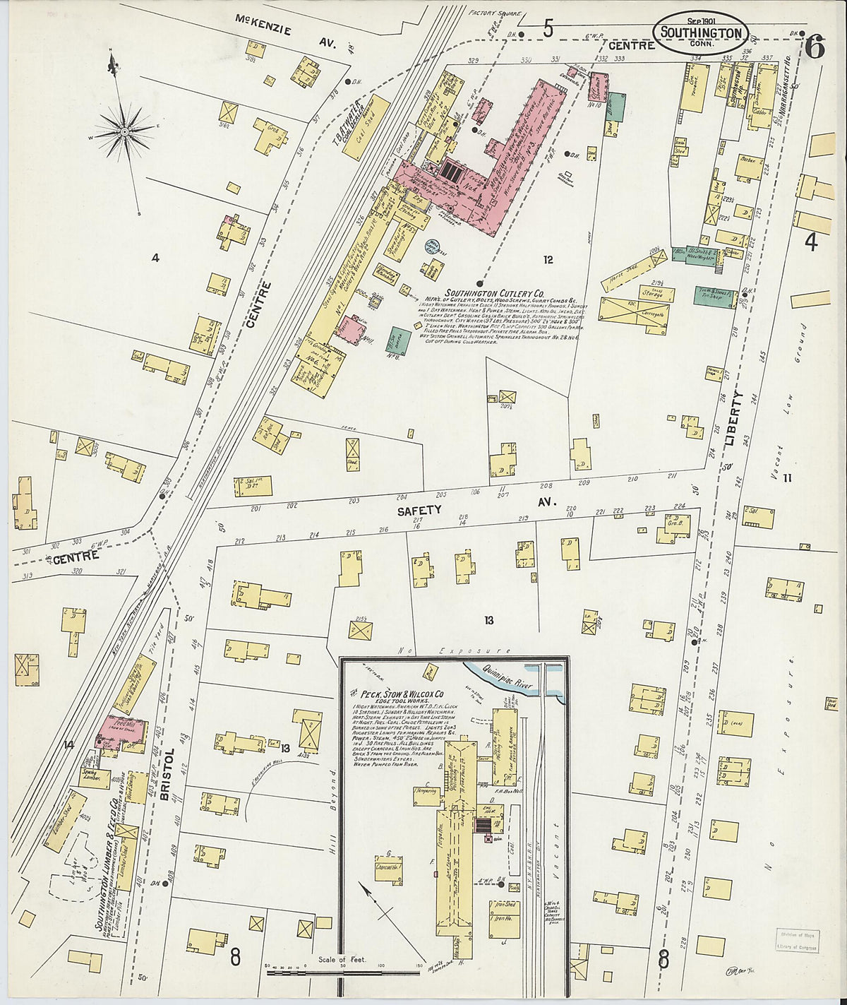 Southington, Hartford County, Connecticut 1901 (Sheet 6) by Relic Map Company