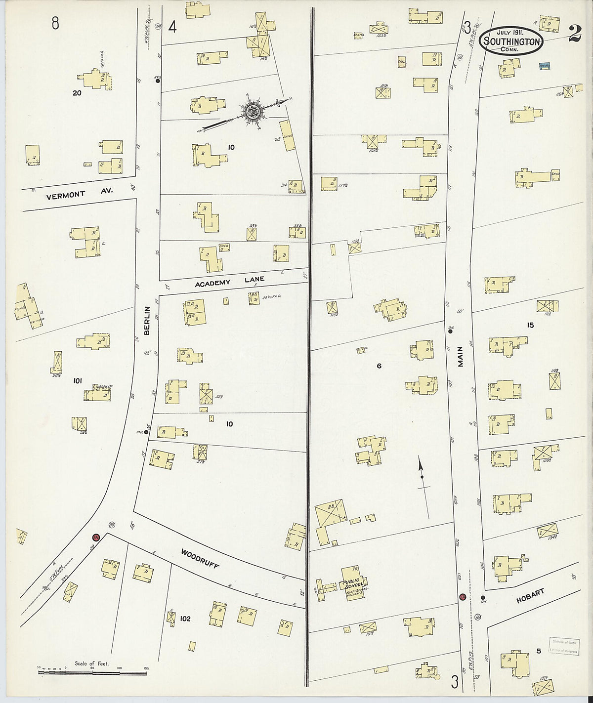 Southington, Hartford County, Connecticut 1911 (Sheet 2 of 15) by Relic Map Company