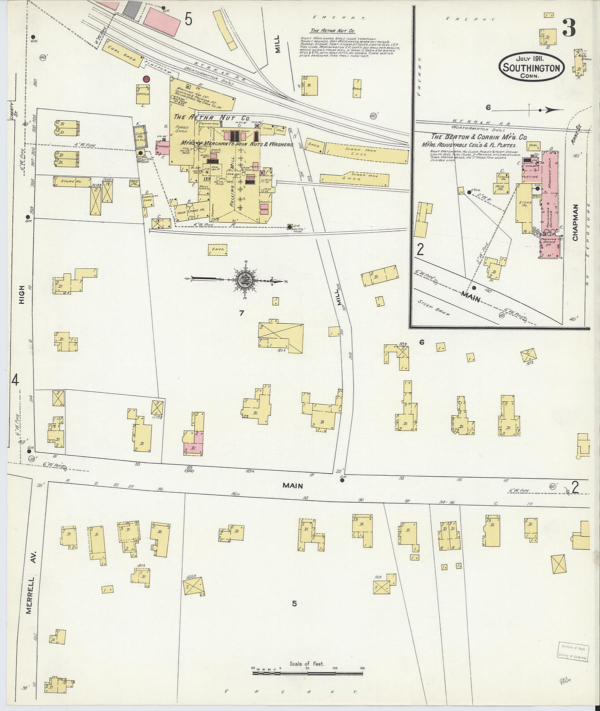 Southington, Hartford County, Connecticut 1911 (Sheet 3 of 15) by Relic Map Company