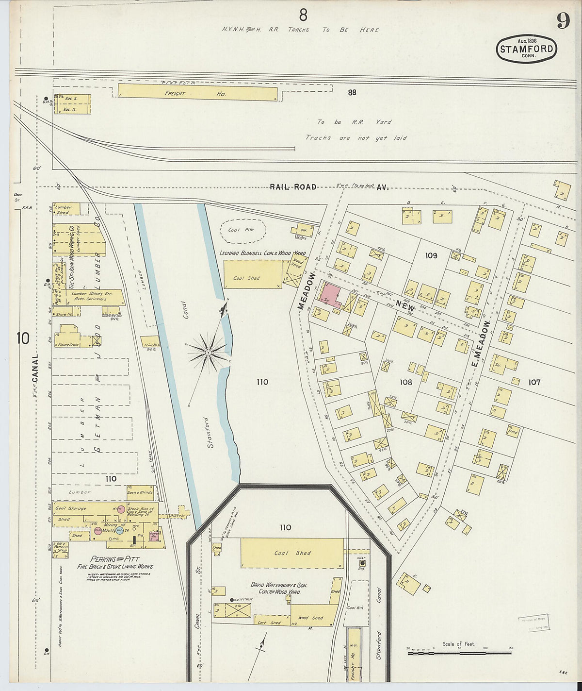 Stamford, Fairfield County, Connecticut 1896 (Sheet 9 of 17) by Relic Map Company