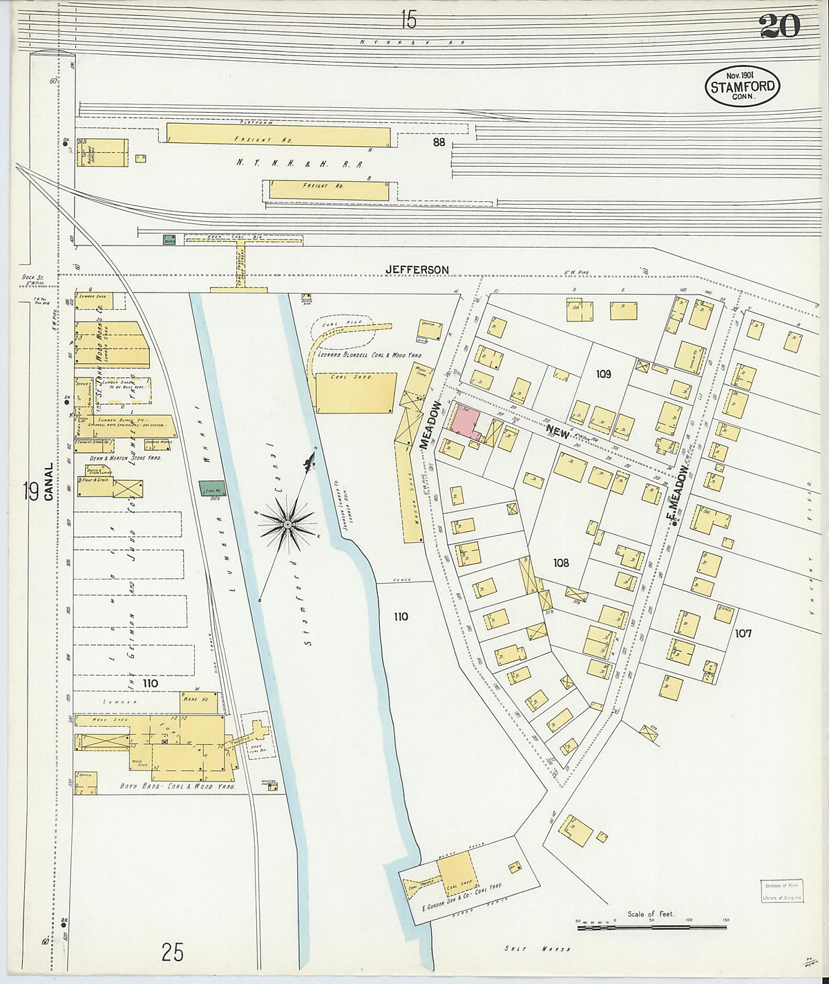 Stamford, Fairfield County, Connecticut 1901 (Sheet 20 of 26) by Relic Map Company