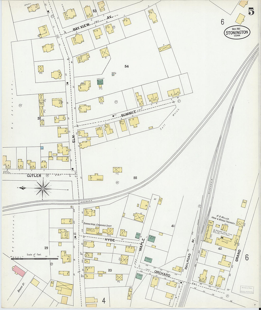 This old map of Stonington, New London County, Connecticut was created by Sanborn Map Company in 1901