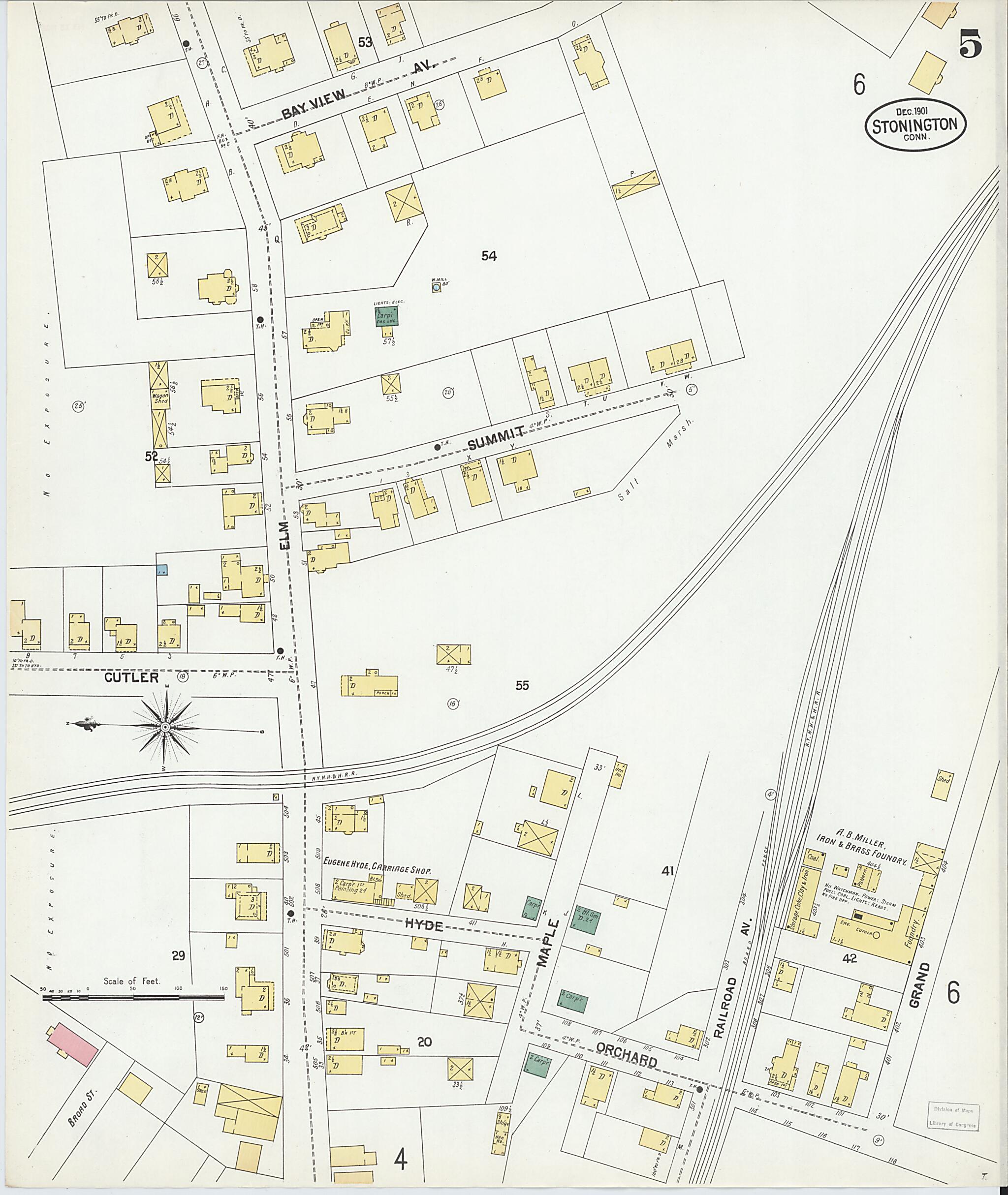 This old map of Stonington, New London County, Connecticut was created by Sanborn Map Company in 1901