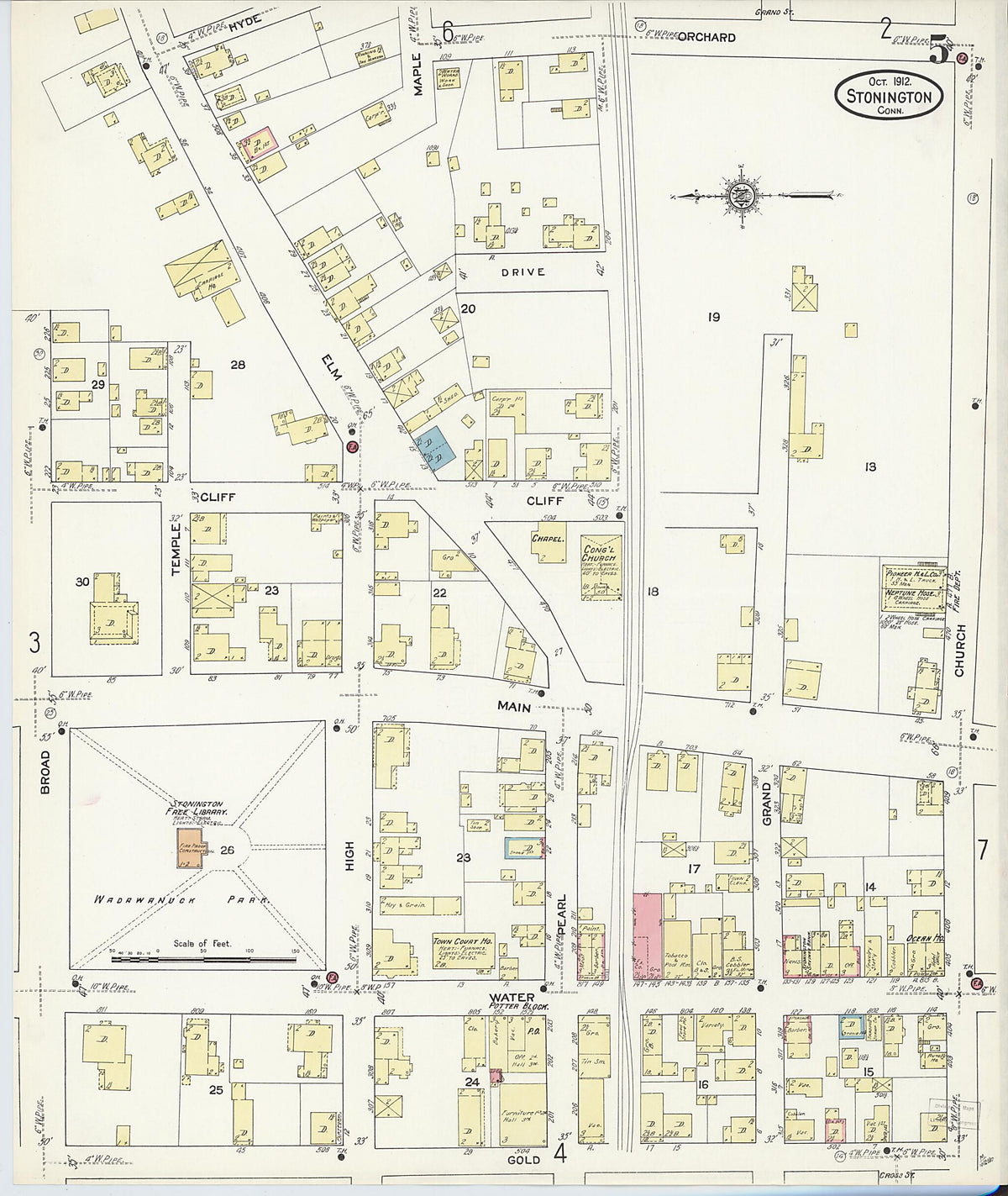 Stonington, New London County, Connecticut 1912 (Sheet 5 of 9) by Relic Map Company