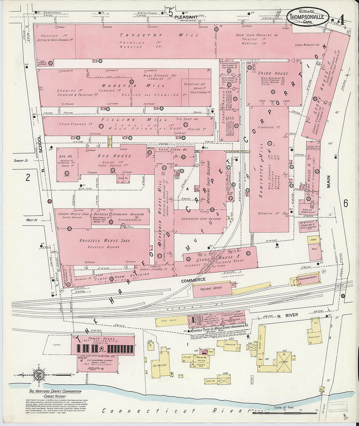 Thompsonville, Hartford County, Connecticut 1912 (Sheet 4 of 12) by Relic Map Company
