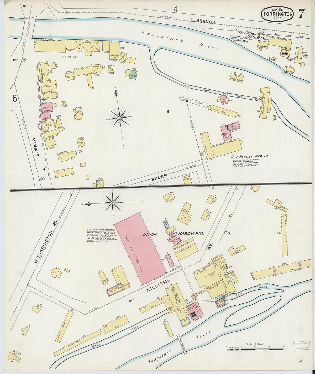 Torrington, Litchfield County, Connecticut 1896 (Sheet 7 of 9) by Relic Map Company