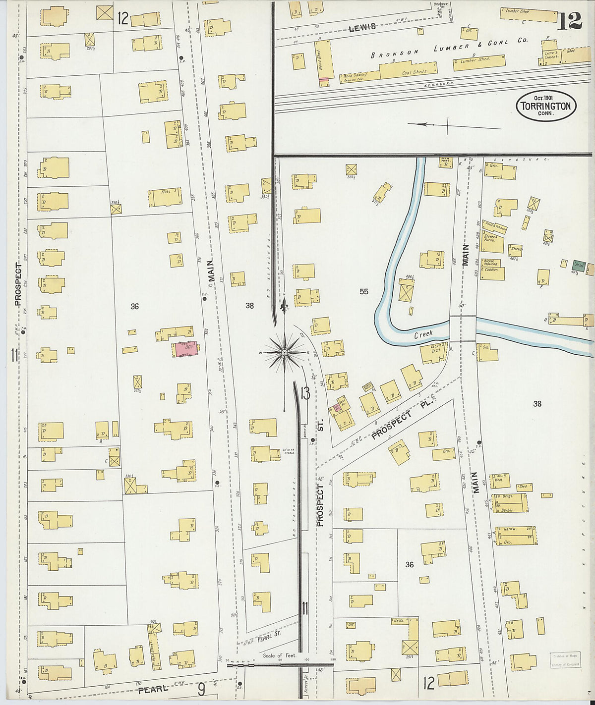 Torrington, Litchfield County, Connecticut 1901 (Sheet 12 of 13) by Relic Map Company