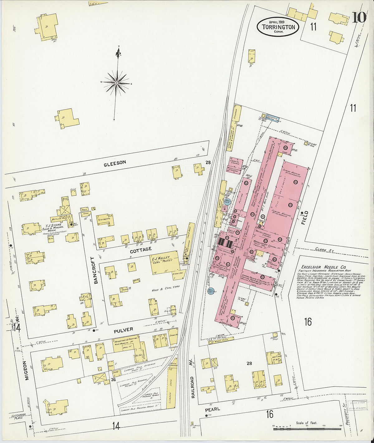 Torrington, Litchfield County, Connecticut 1909 (Sheet 10 of 28) by Relic Map Company