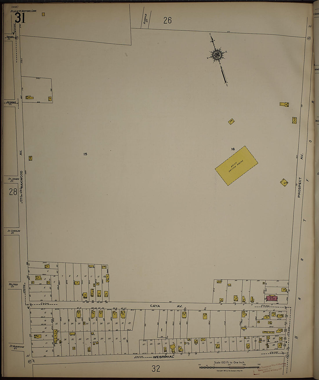 This old map of West Hartford, Hartford County, Connecticut was created by Sanborn Map Company in 1923