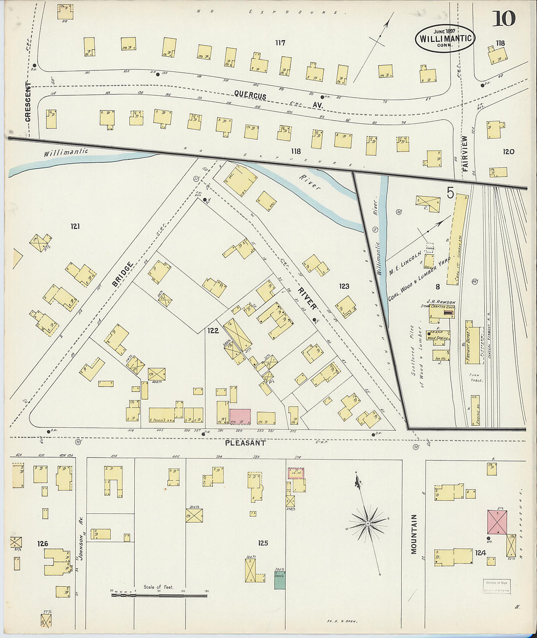 This old map of Willimantic, Windham County, Connecticut was created by Sanborn Map Company in 1897