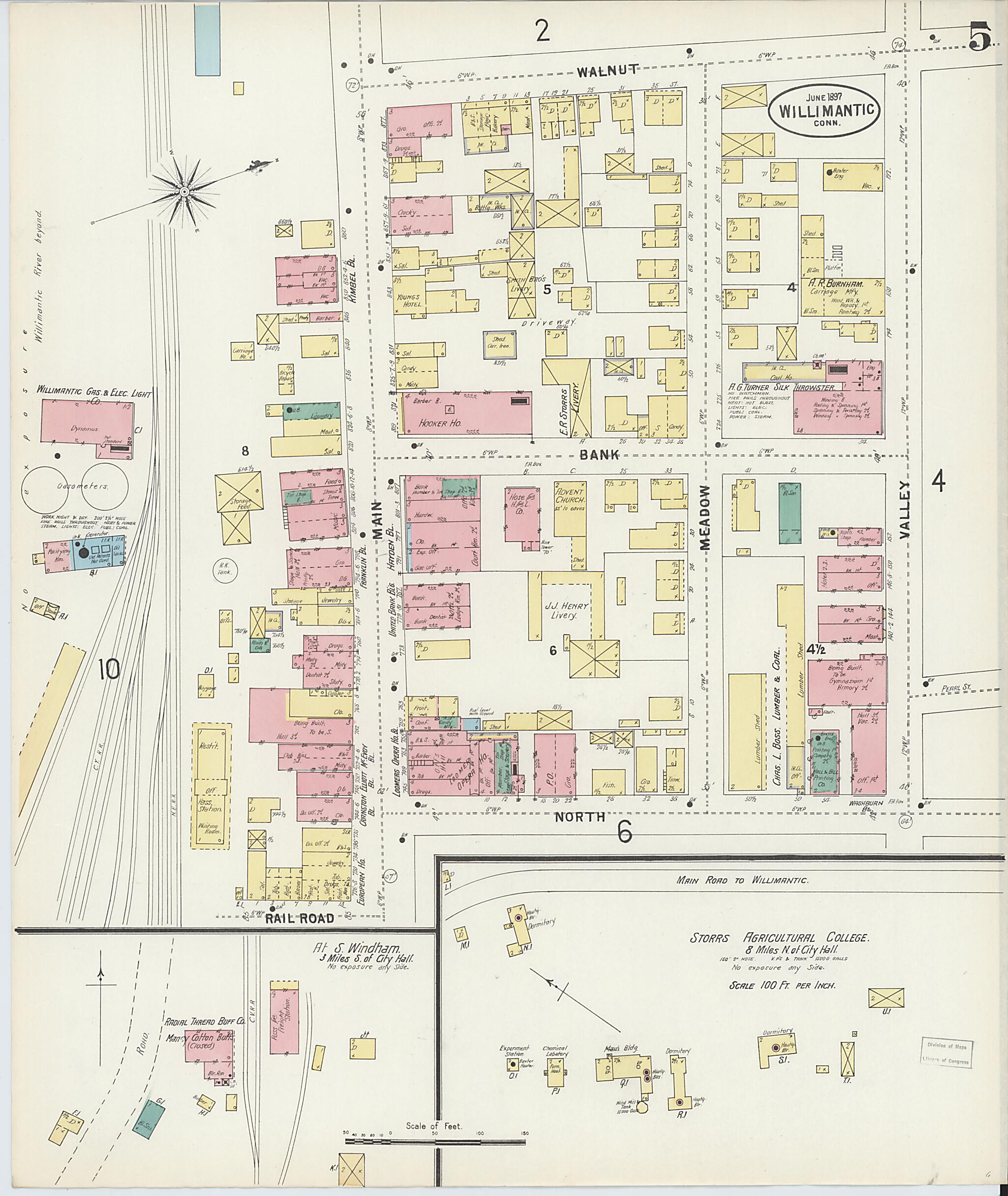 Willimantic, Windham County, Connecticut 1897 (Sheet 5 of 11) by Relic Map Company
