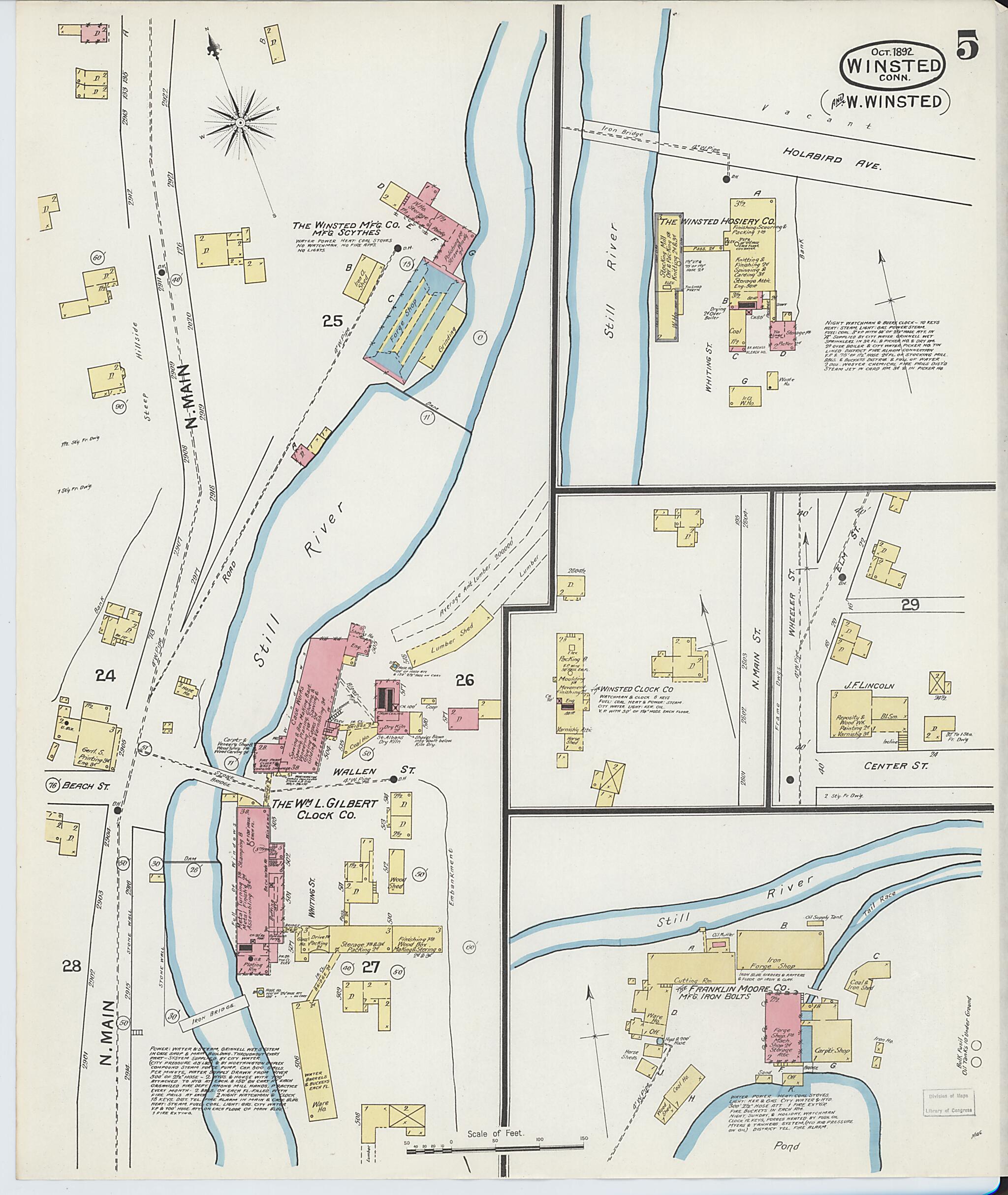 Winsted, Litchfield County, Connecticut 1892 (Sheet 5) by Relic Map Company
