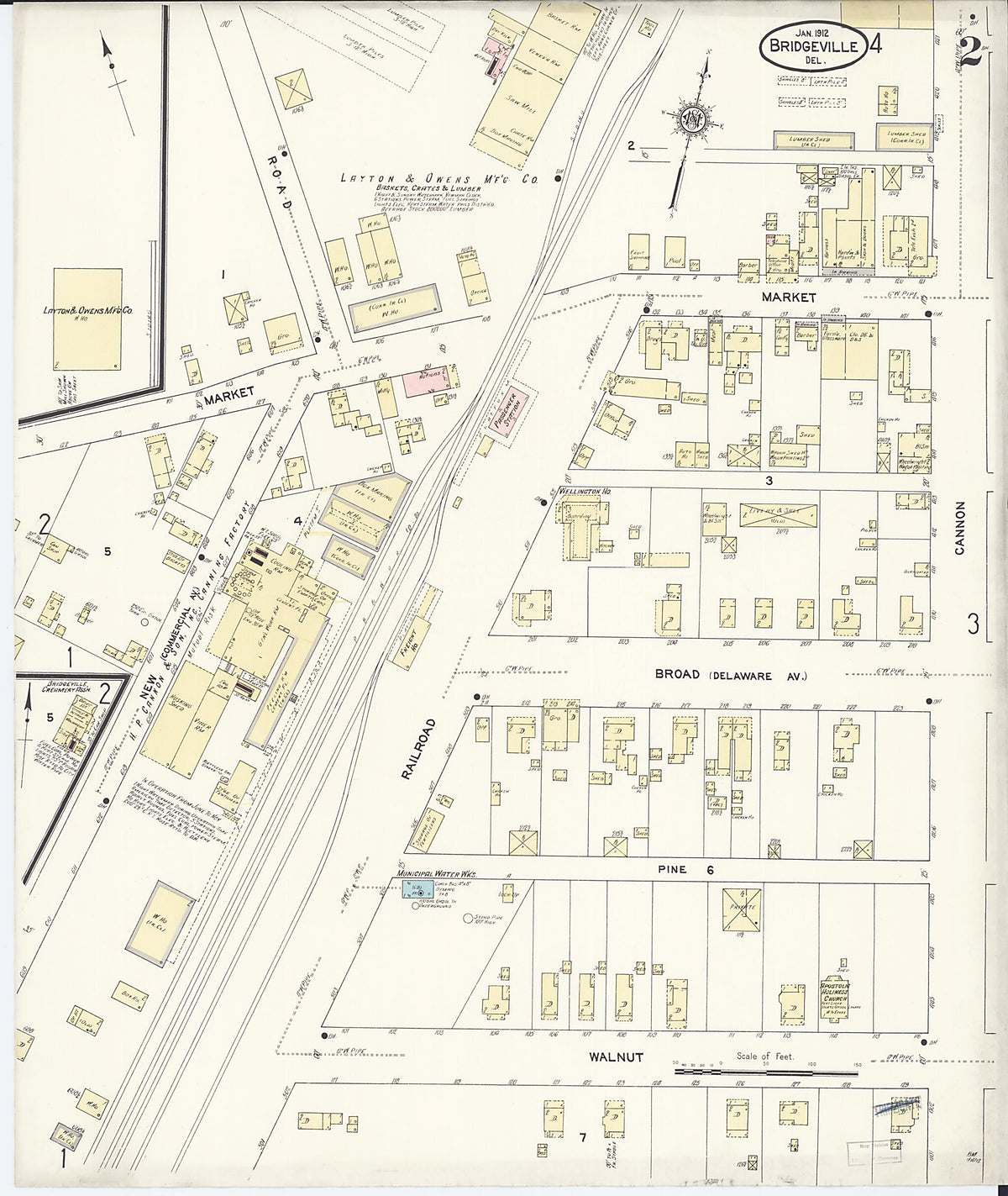 Bridgeville, Sussex County, Delaware 1912 (Sheet 2 of 4) by Relic Map Company