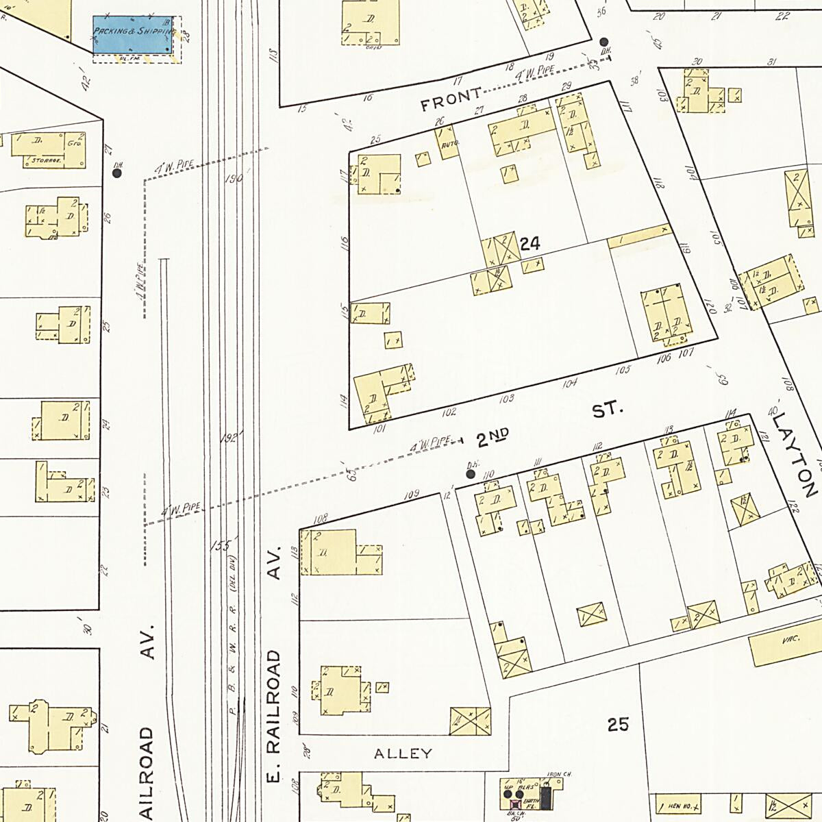 This old map of Camden, Kent County, Wyoming was created by Sanborn Map Company in 1919