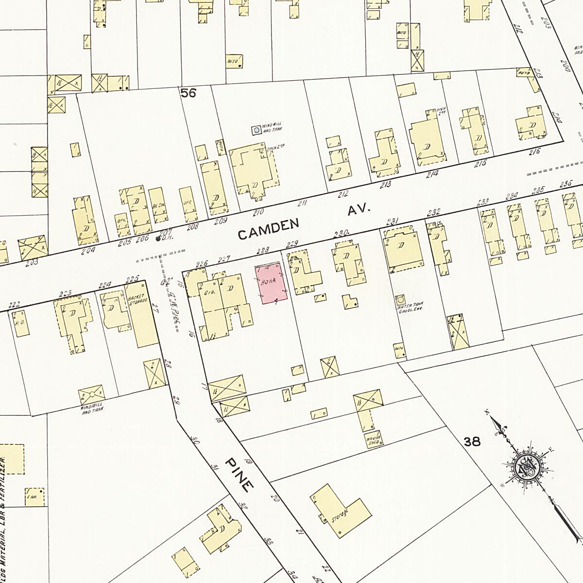 This old map of Camden, Kent County, Wyoming was created by Sanborn Map Company in 1919