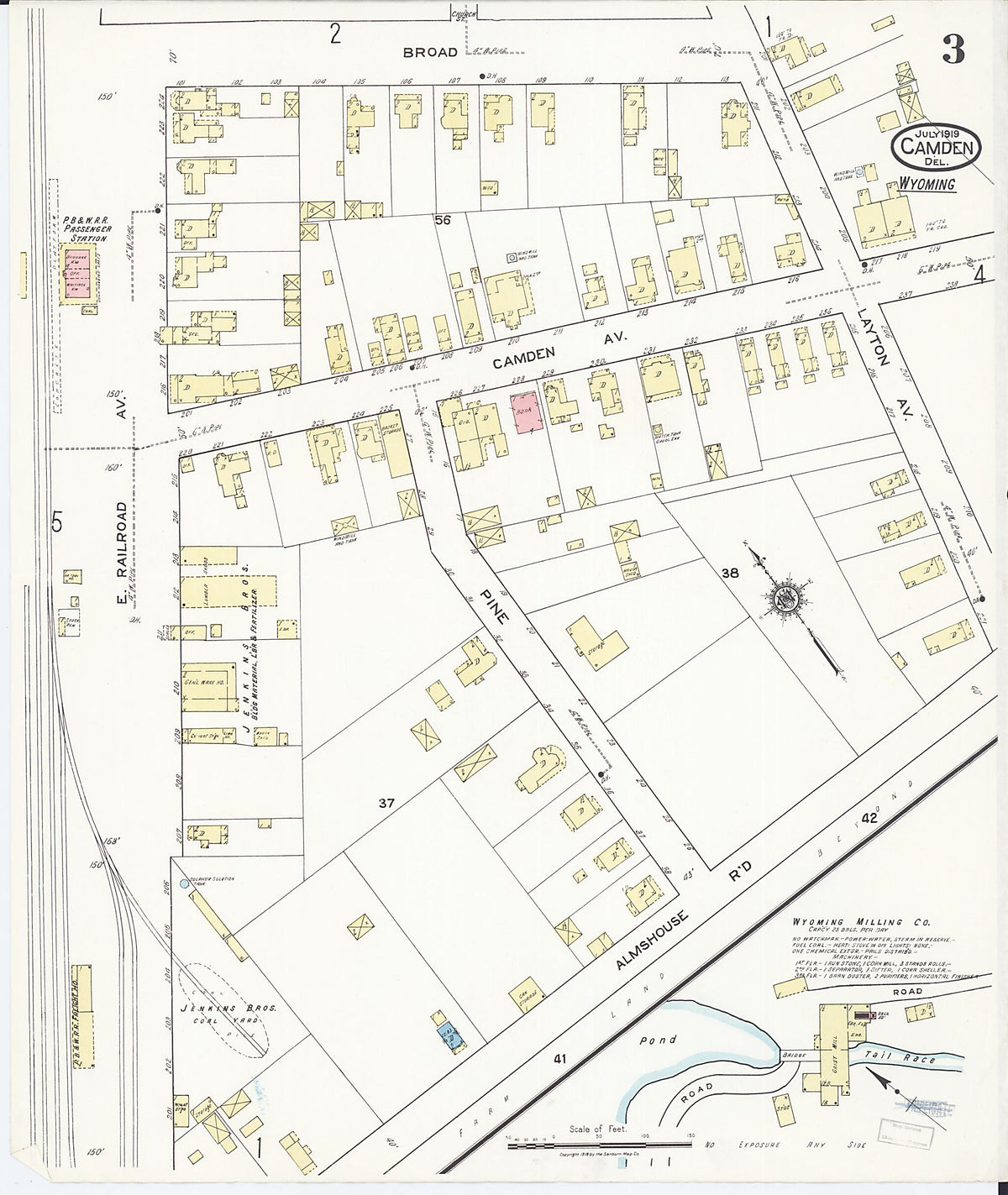 Camden, Kent County, Delaware 1919 (Sheet 3) by Relic Map Company