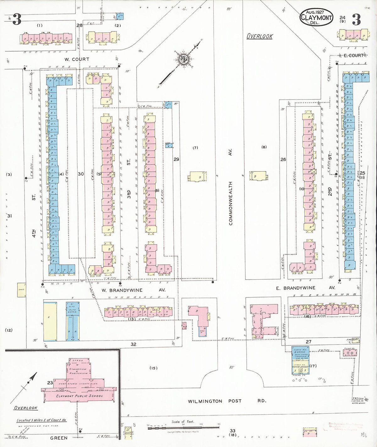 Claymont, New Castle County, Delaware 1927 (Sheet 3) by Relic Map Company