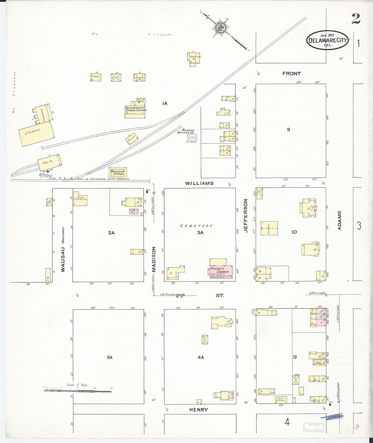 Delaware City, New Castle County, Delaware 1910 (Sheet 2 of 4) by Relic Map Company