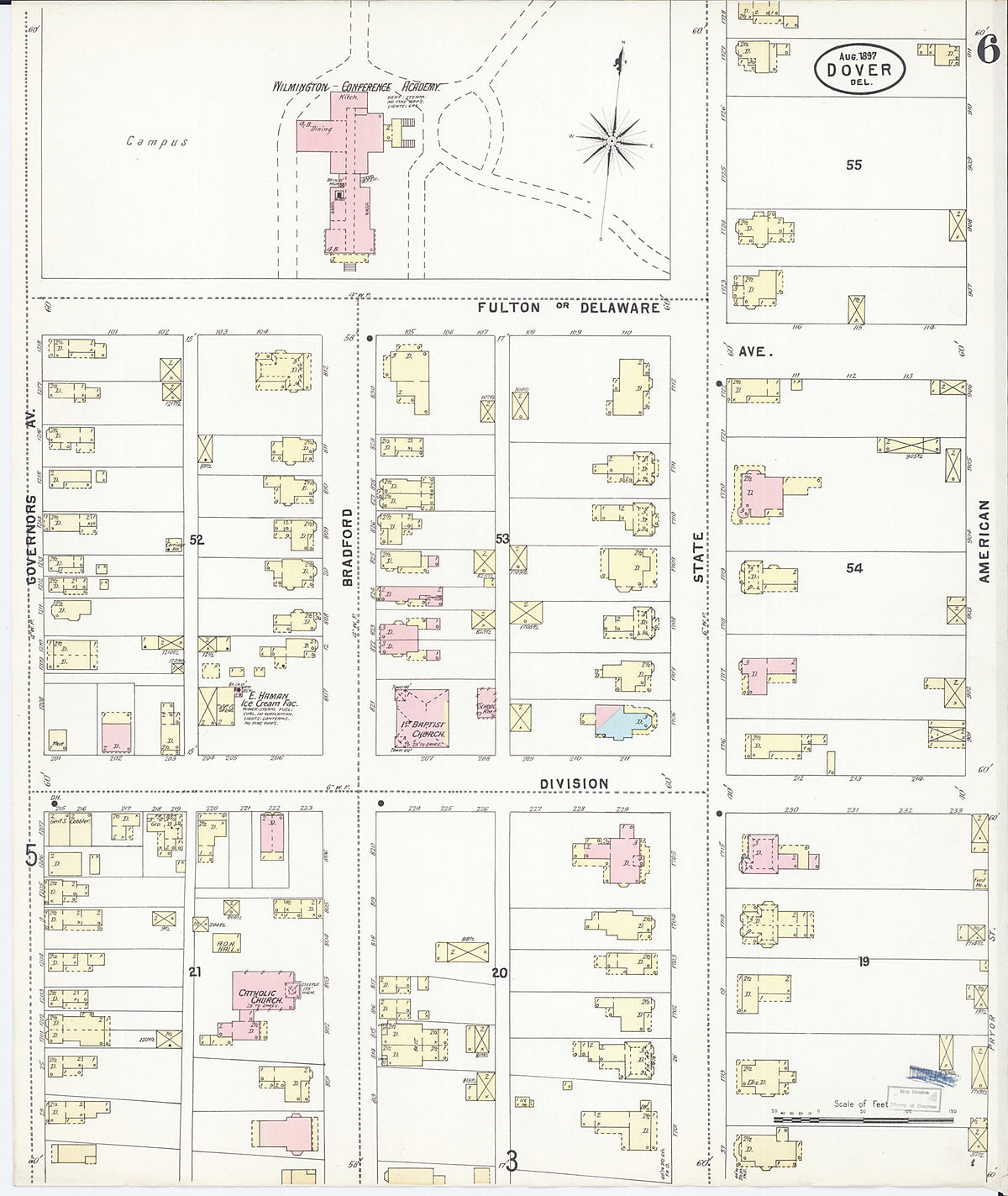 Dover, Kent County, Delaware 1897 (Sheet 6 of 7) by Relic Map Company