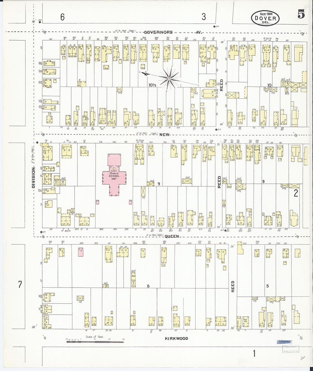 Dover, Kent County, Delaware 1904 (Sheet 5 of 7) by Relic Map Company