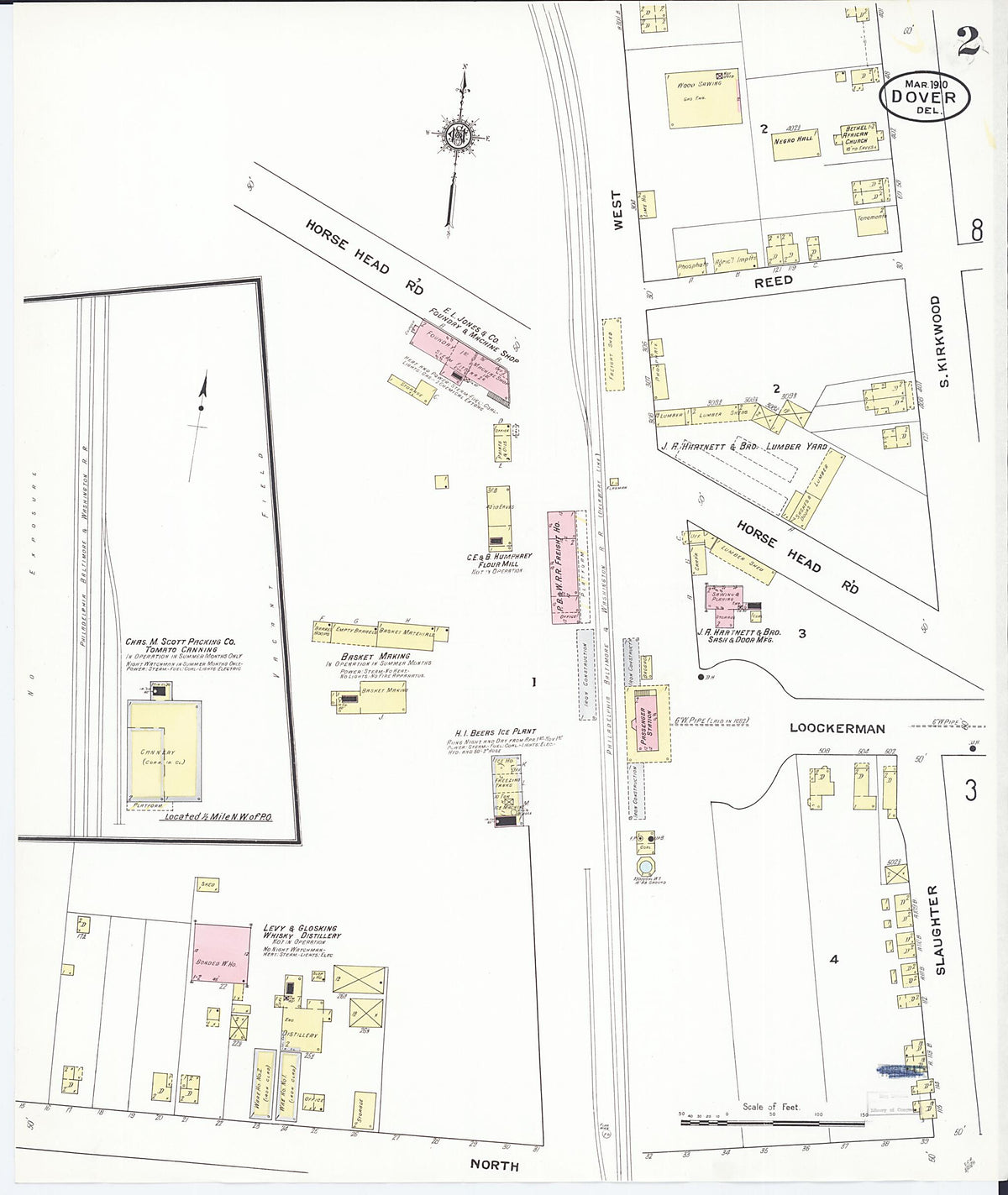 Dover, Kent County, Delaware 1910 (Sheet 2 of 11) by Relic Map Company