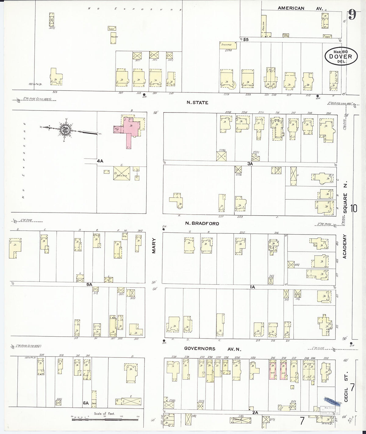 Dover, Kent County, Delaware 1910 (Sheet 9 of 11) by Relic Map Company