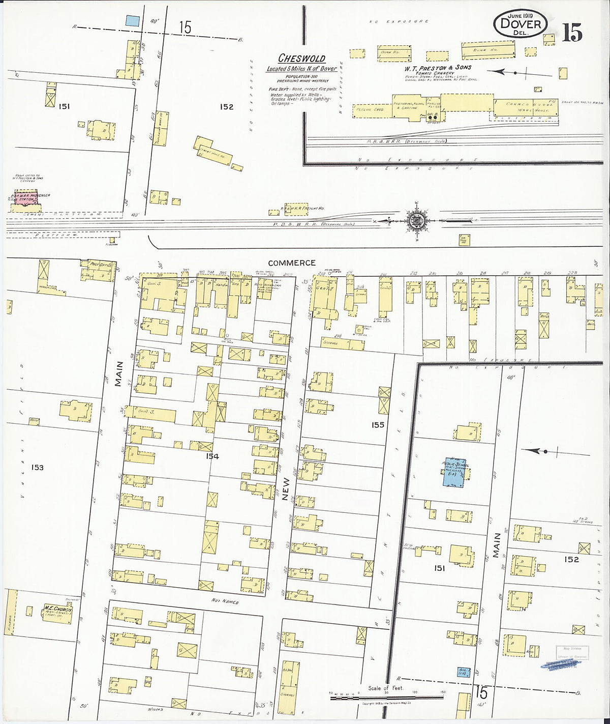Dover, Kent County, Delaware 1919 (Sheet 15 of 15) by Relic Map Company