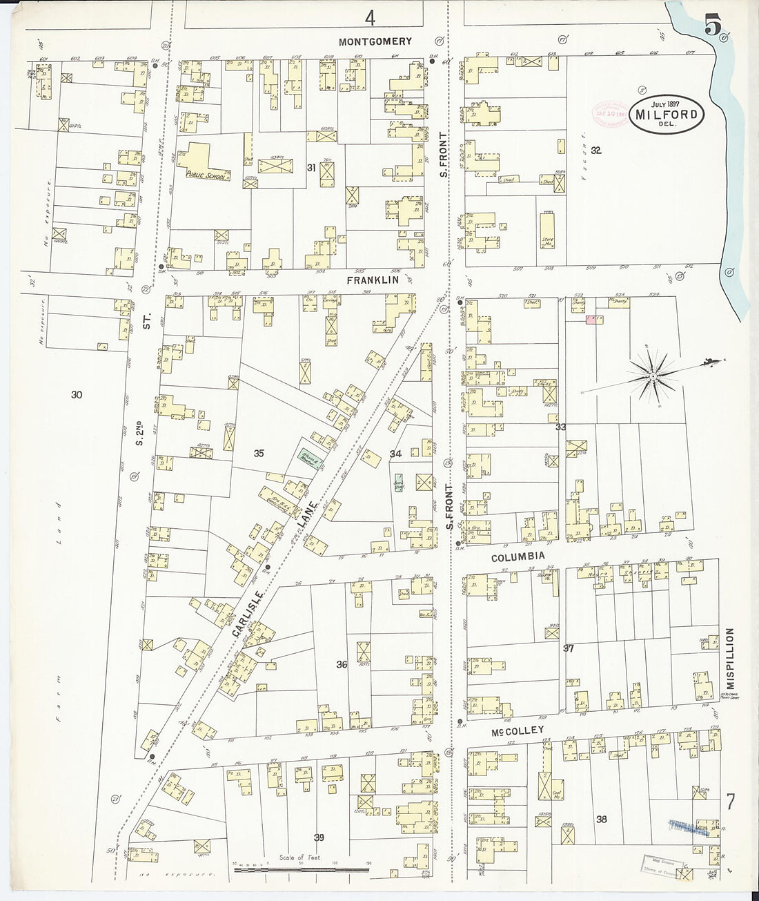 This old map of Sussex Counties, Delaware was created by Sanborn Map Company in 1897